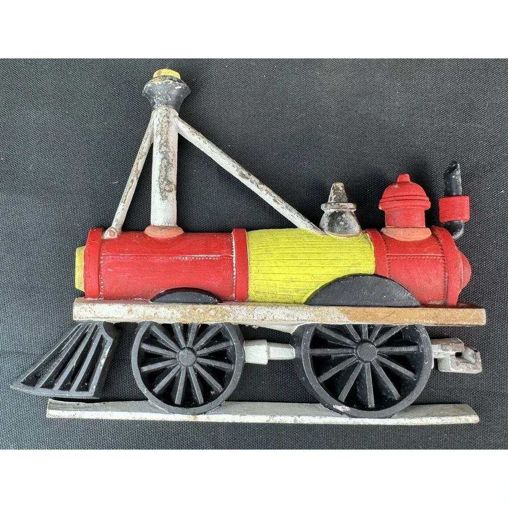 Vintage 1969 Sexton USA Cast Metal Steam Train Wall Hanging Plaque